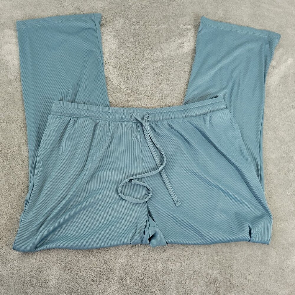 Live 2 Lounge XL Womens Blue Sleep Pants Slinky Pull On Drawstring Lounge BLU26E - Picture 1 of 6